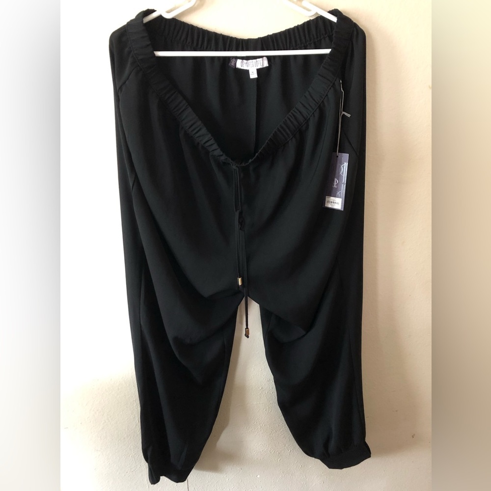 JLO XL black drawstring pants- new with tags
